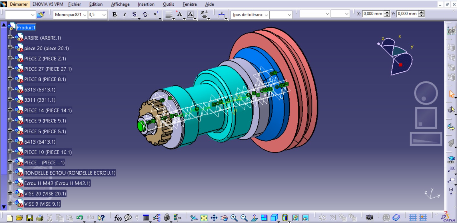 نموذج وتجميع ميكانيكي ثلاثي الأبعاد في CATIA V5